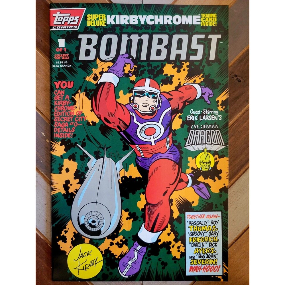 Bombast #1 Jack Kirby Cover One-Shot Special VF- (1993 Topps) Ayers, Severin Art